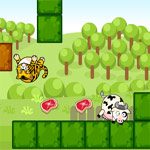 بازی آنلاین مقابله ی شیر و گاو