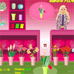 بازی دخترانه باربی در فروشگاه گل