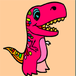 بازی آنلاین رنگ آمیزی دایناسورها